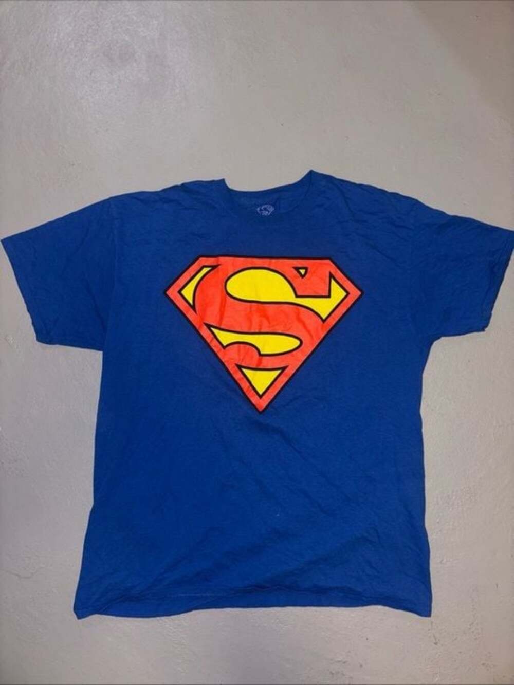 DC Comics Superman Classic Logo Blue Tee Shirt Size XL